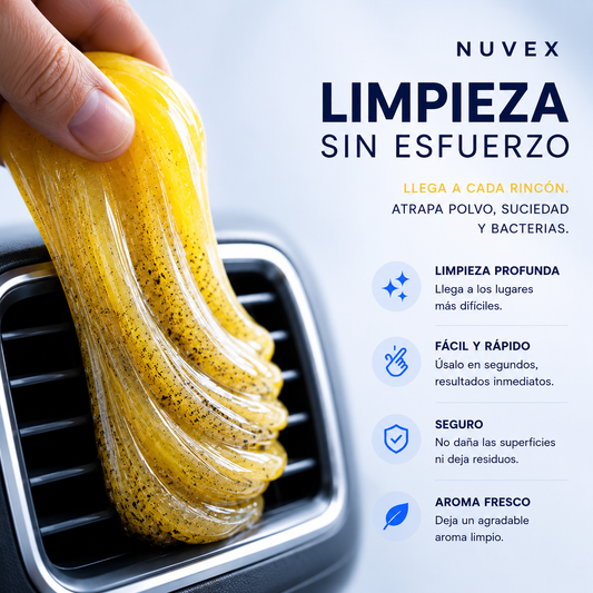 Gel Limpiador Reutilizable NUVEX | Coche, Teclado y Rincones